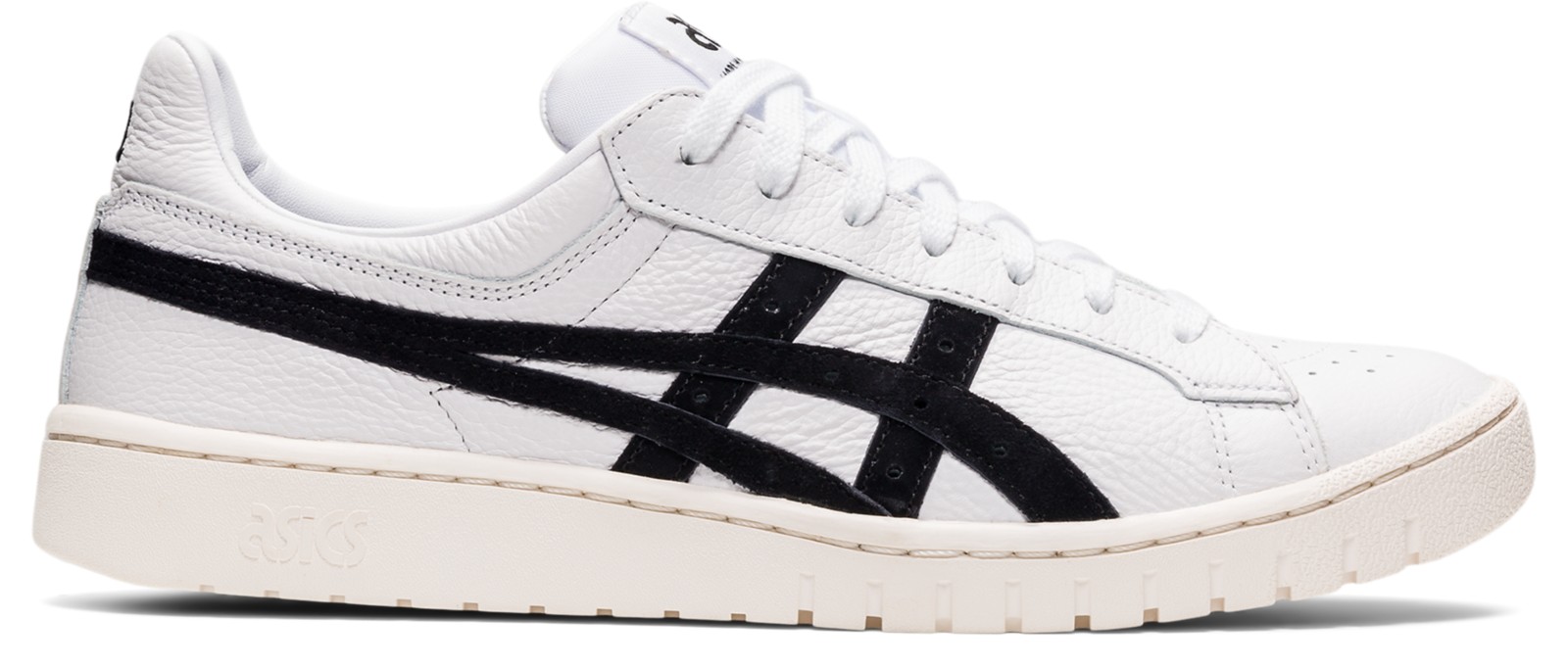 反対向きの側面：白黒の面積とソール側壁。写真：ASICS公式1201A662-101商品ページ