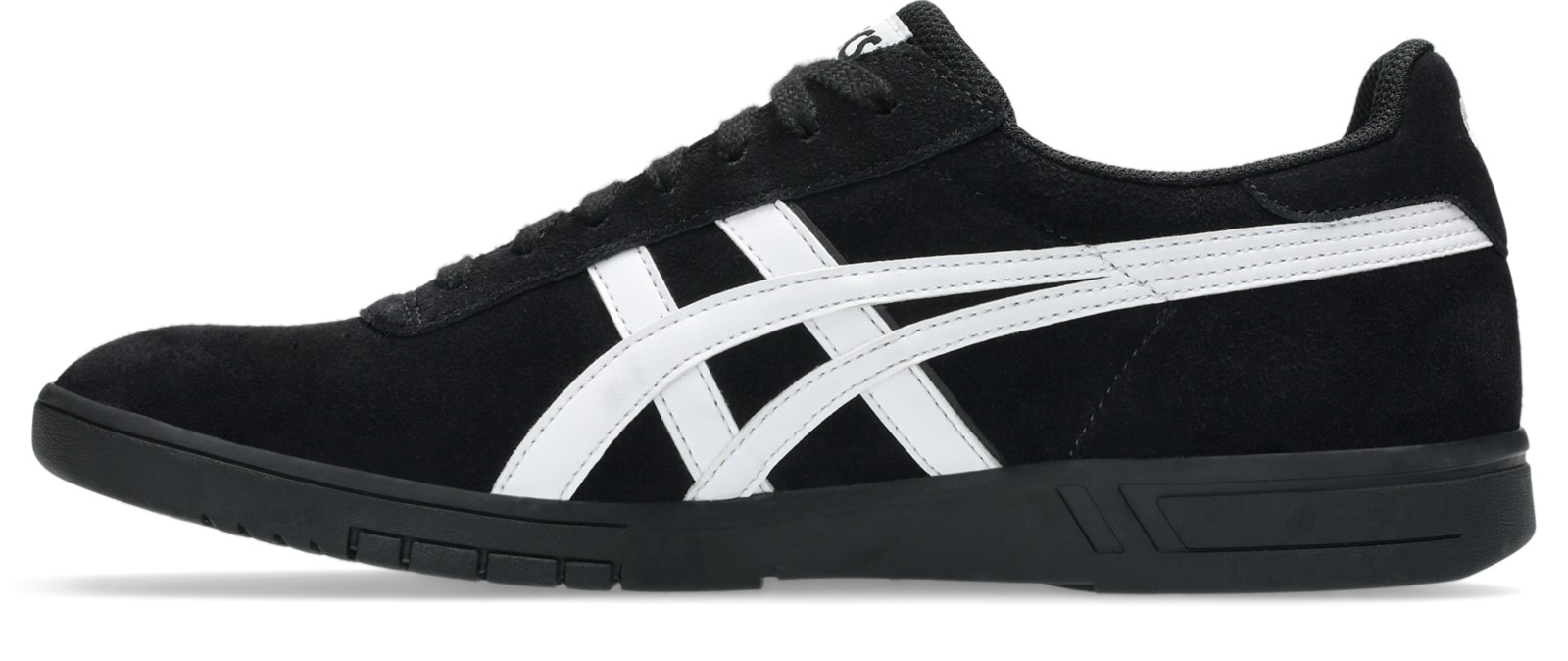 反対側面：低い履き口と黒いソール側壁。写真：ASICS公式1201A486-006商品ページ
