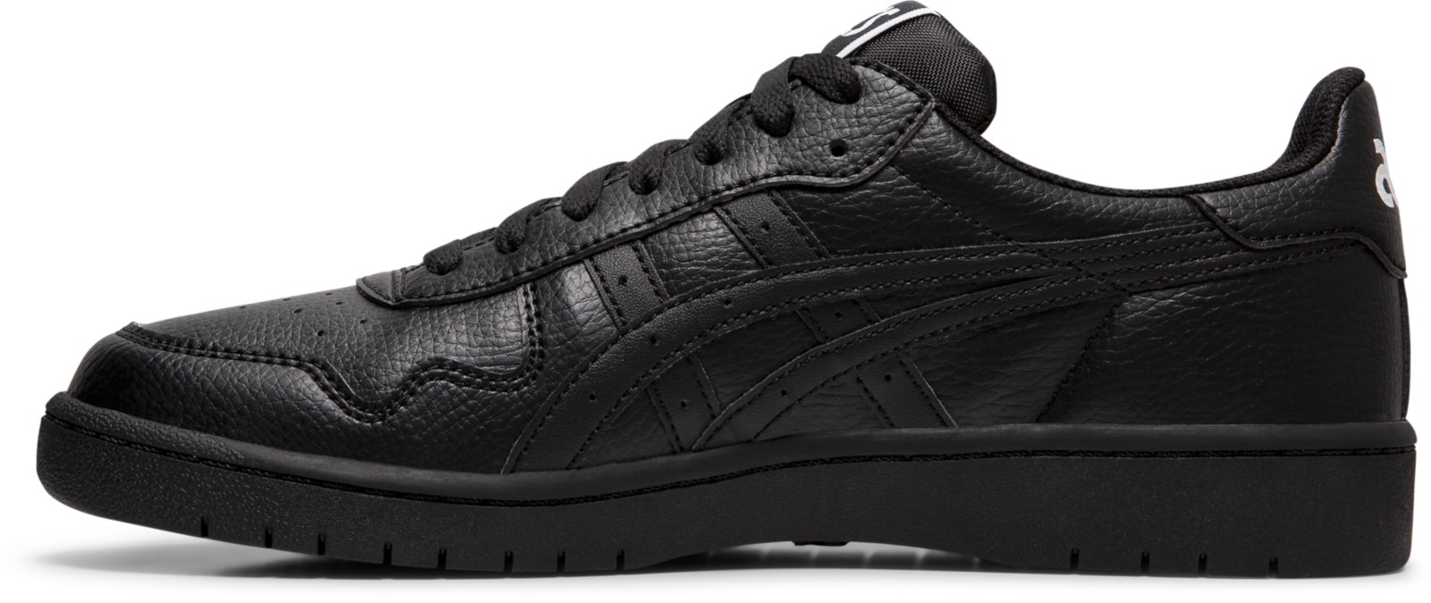 外側面：黒いストライプと黒いソール。写真：ASICS公式1191A163-001商品ページ