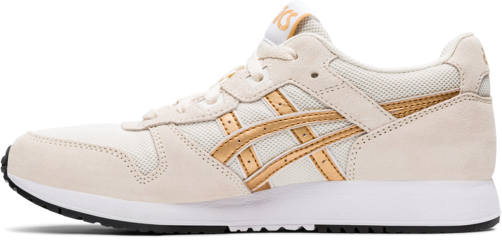 反対側面：起毛調の面と繊維部分の切り替え。写真：ASICS公式1192A181-200商品ページ