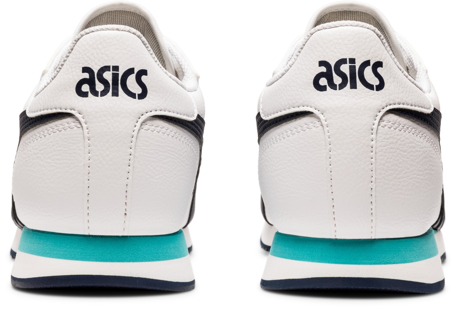 踵：濃色のasicsロゴと中央の縫い目。写真：ASICS公式1191A301-100商品ページ